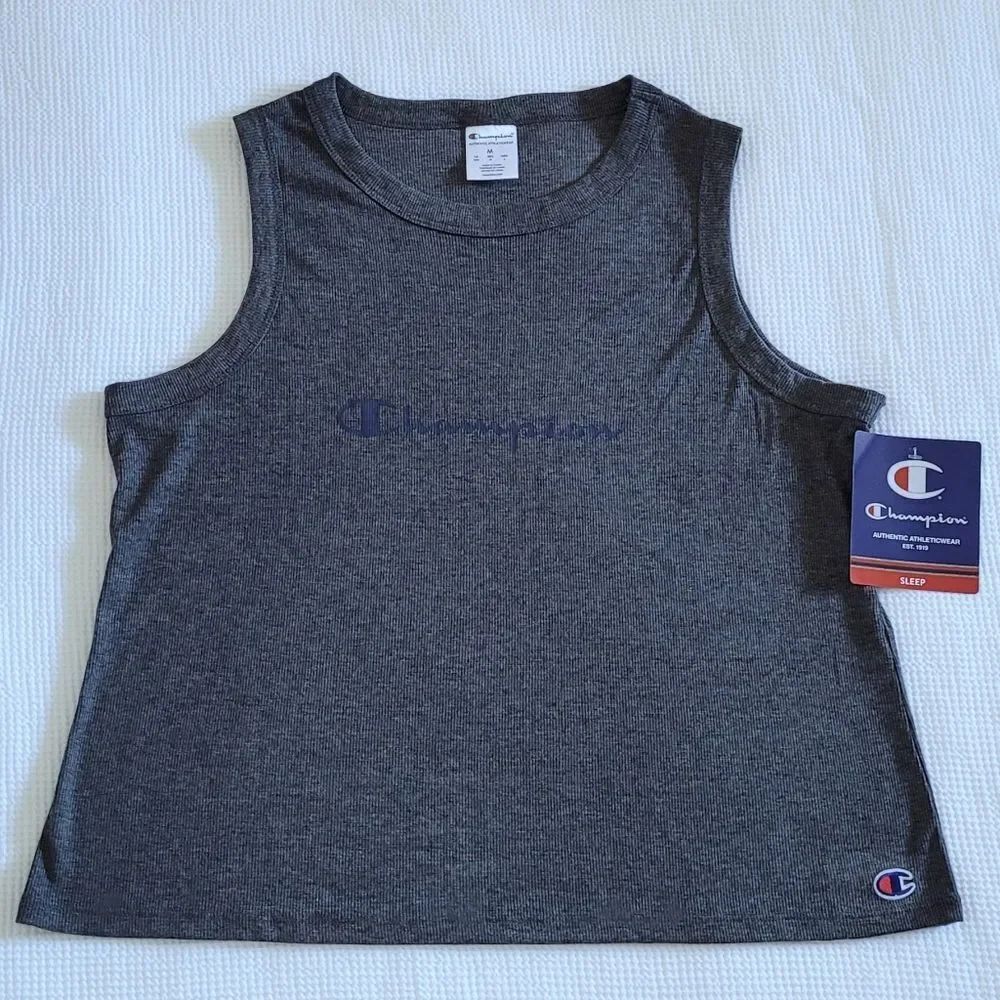 Champion🏆Charcoal Grey Ribbed Sleeveless Top - NWT
